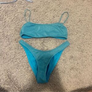 Teal Triangl Bikini Size Small